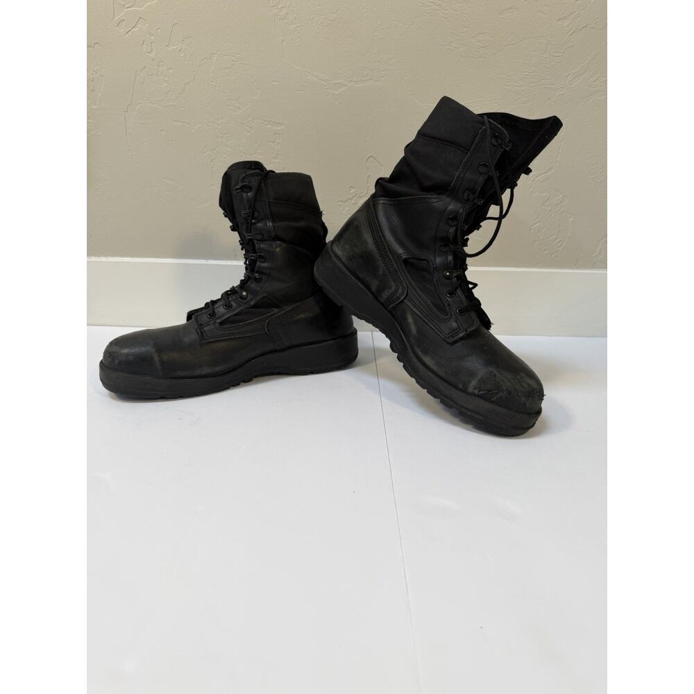 Mens Vintage Grunge Style Safety Toe Size 11.5 Black Bellville Combat Boots